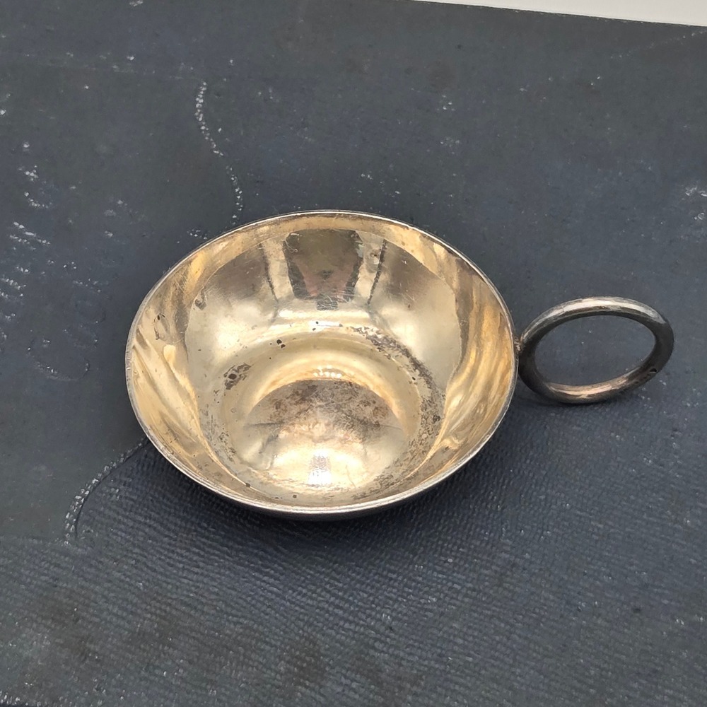 Sterling Silver Tastevin French Wine Tasting Cup Monogrammed WCF 31.42 grams